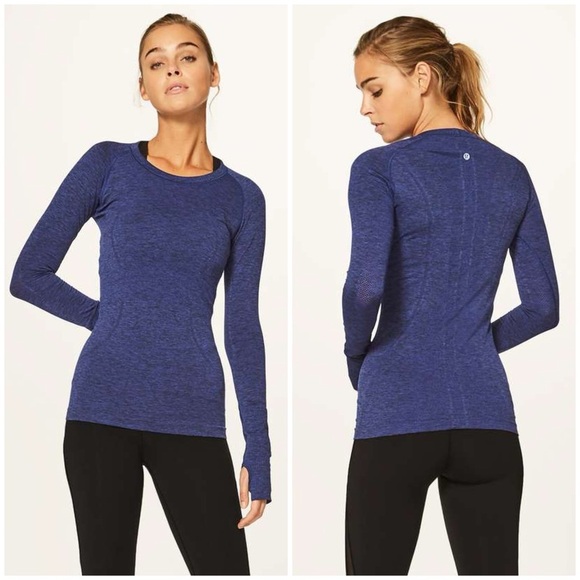 Lululemon Swiftly Tech Long Sleeve Crew Psychic / Black - Picture 1 of 12